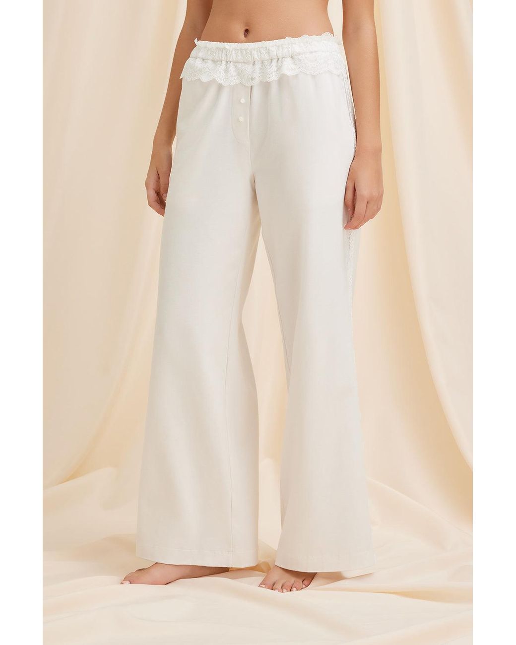 Gasque Scarlett Gasque Daydream Trouser in White | Lyst UK