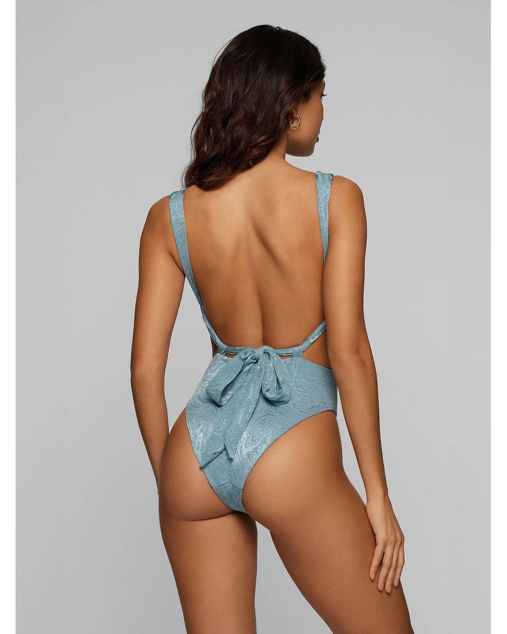 Baíah Blue Siren Plunge Swimsuit