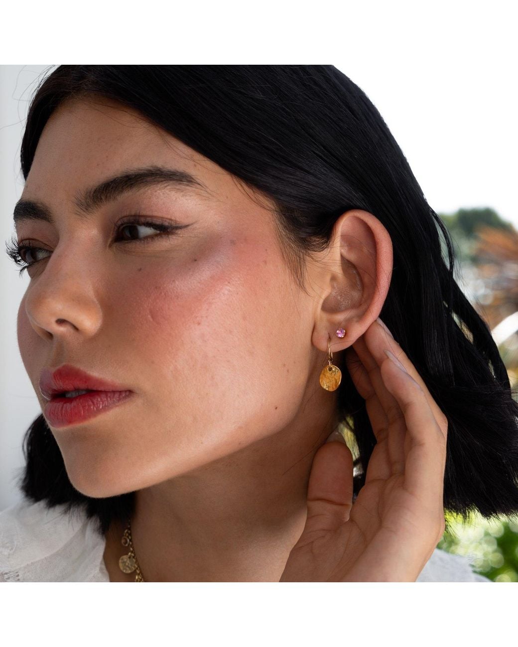 Dower & Hall Metallic Large Disc Nomad Earrings
