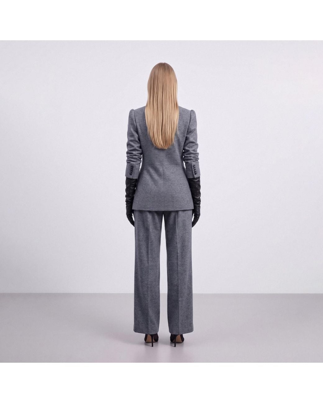 AVENUE No.29 Blue Wool Pleated Long Trousers