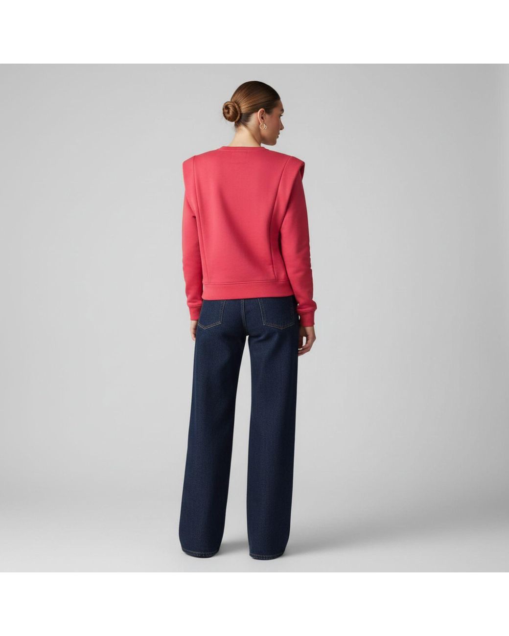 Mimhi Maison Red Shoulder Pad Lauper Sweatshirt – Raspberry