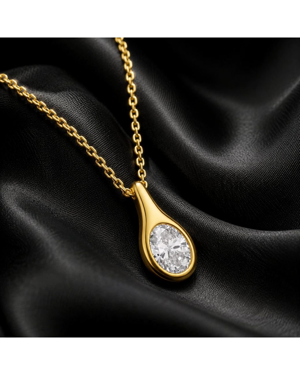 Artisan Metallic 14K Diamond Teardrop Pendant Necklace