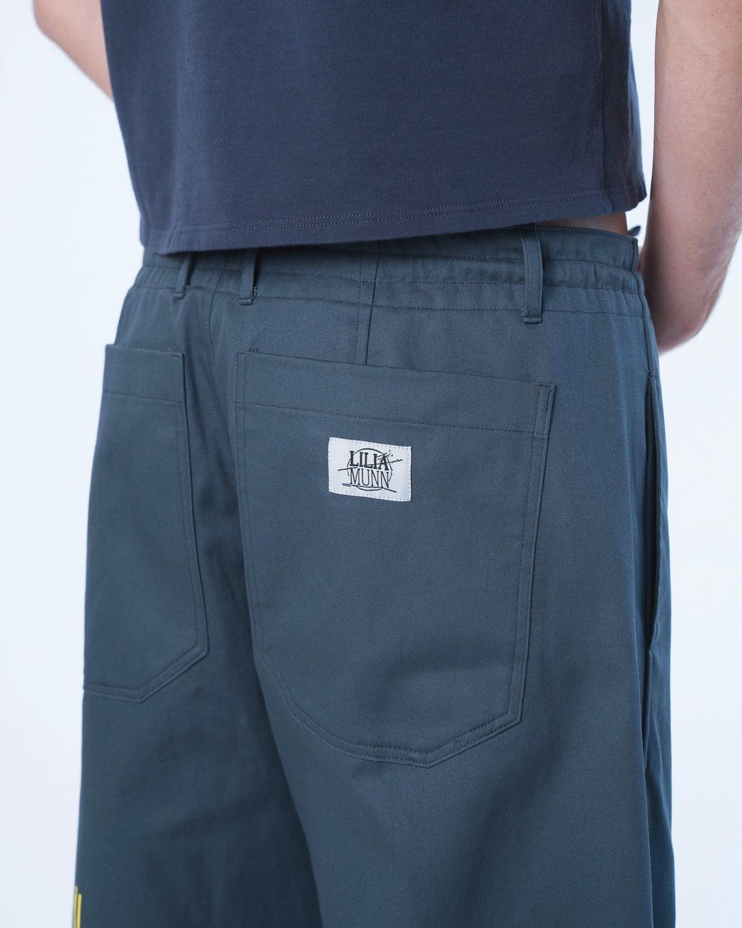 Lilia Munn Blue Organic Cotton Trouser –