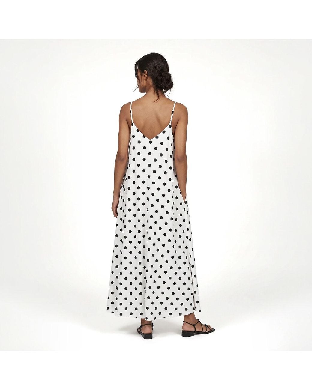 Aloha From Deer White Polka Dots Maxi Dress