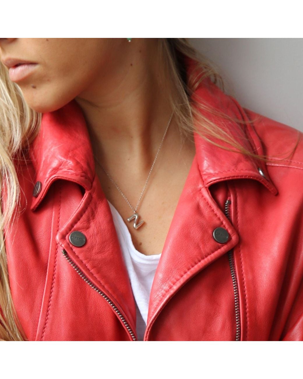 Karen Hallam Metallic Initial Necklace Plated
