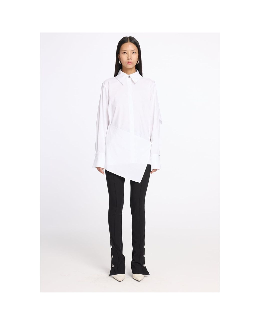 Mirimalist White Cape Shirt