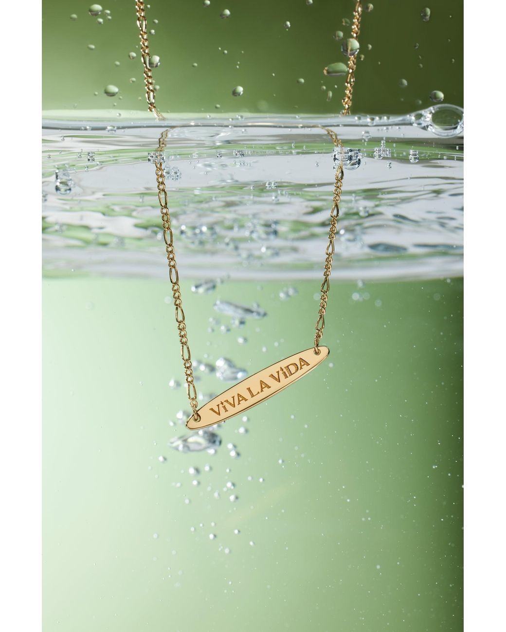 Vanhi Metallic Viva La Vida Bar Chain Necklace