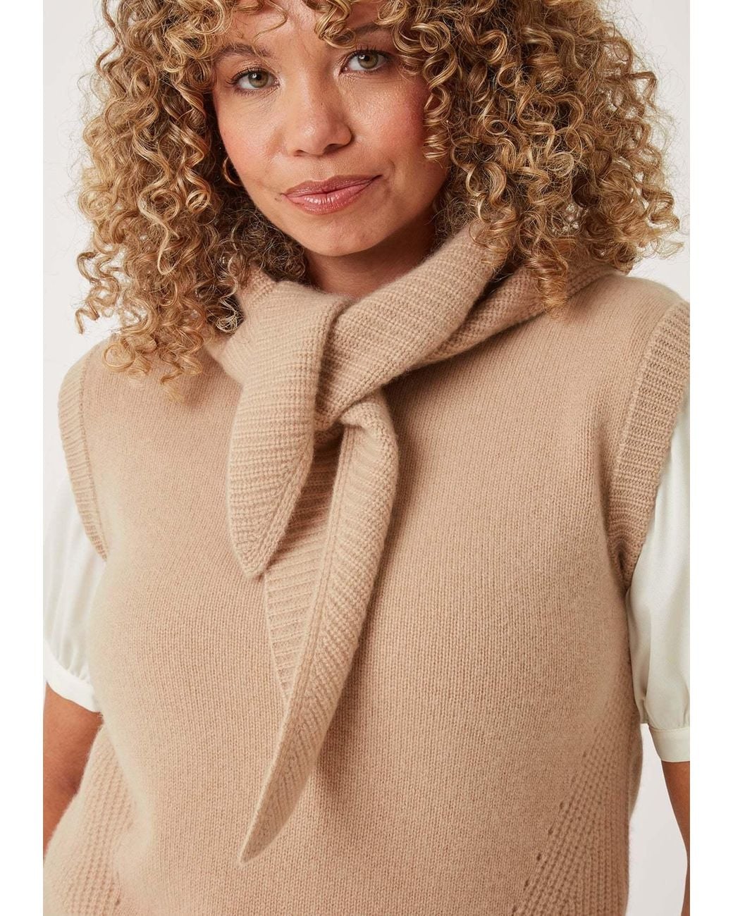 Loop Cashmere Natural Neutrals Cashmere Triangle Scarf