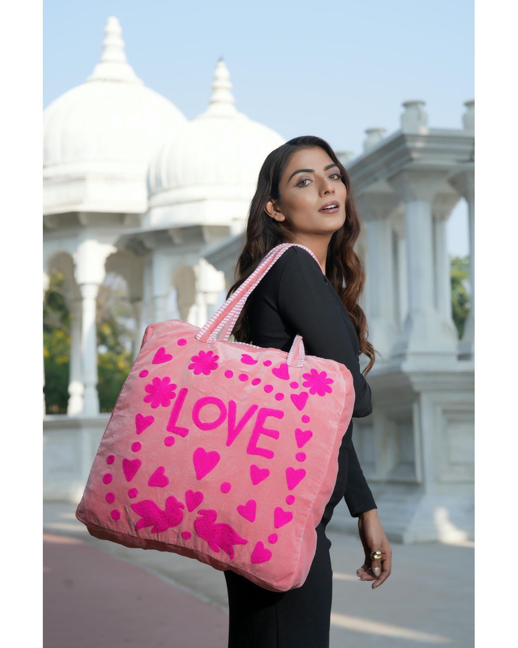 Conscious Yoga Collective Pink Love Suzani Tote