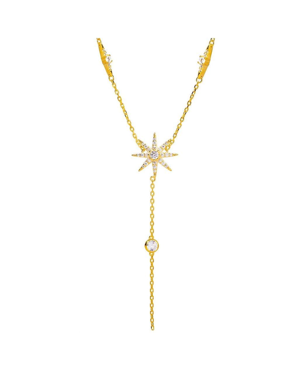 Ebru Jewelry Metallic Stellar Radiance & Diamond Necklace
