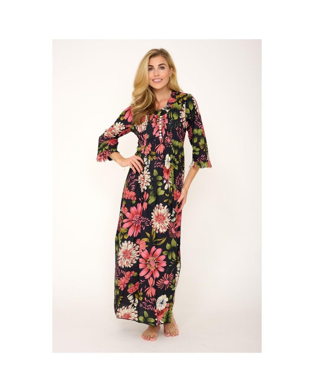 At Last Red Cotton Annabel Maxi Dress