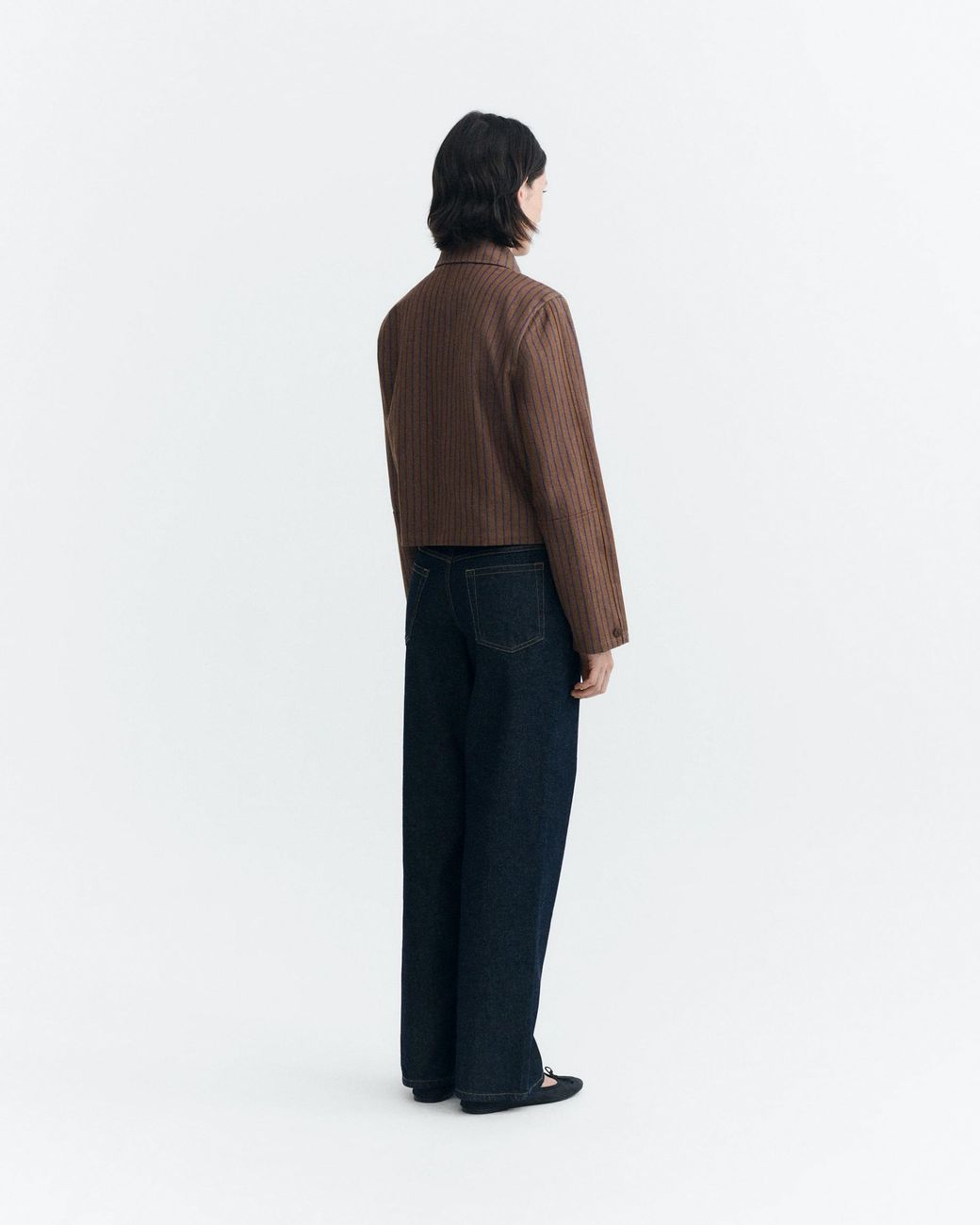 Thinking Mu Brown Striped Natural Dyes Astrid Jacket