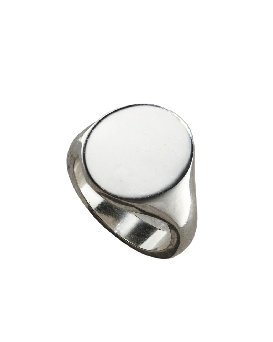 Posh Totty Designs Gray Sterling Silver Men's Oval Signet Ring for men