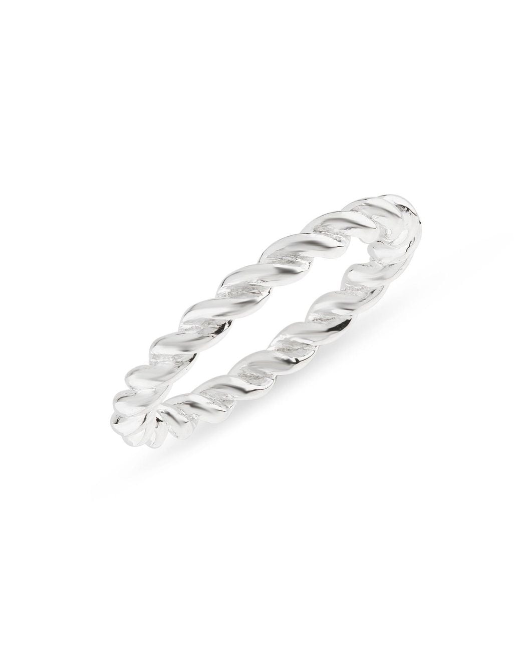 Auree Jewellery White Alhambra Sterling Silver Twisted Ring
