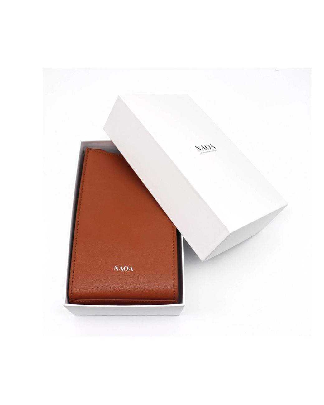 Naoa Brown Phone & Essentials Crossbody Bag Cognac