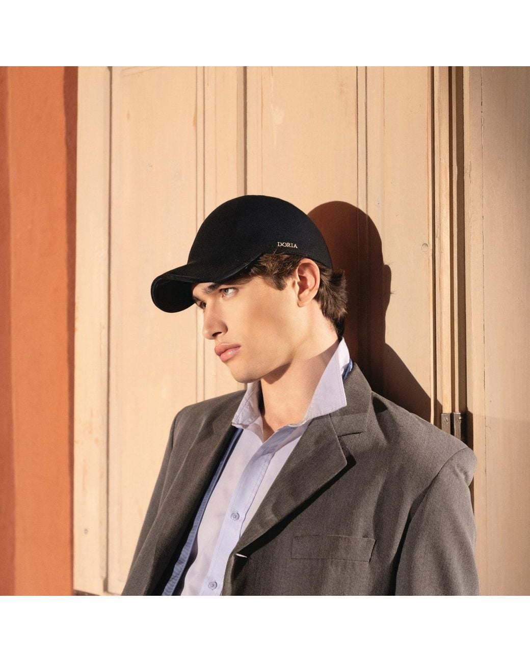 DORIA 1905 Blue Wool Felt Baseball Cap for men