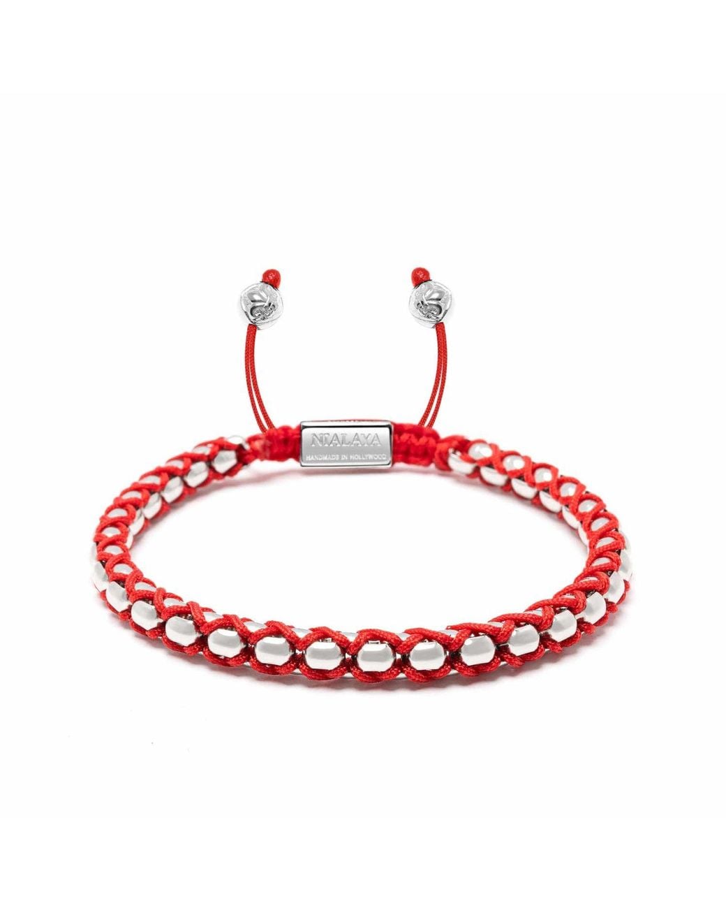 Nialaya Red String Box Chain Bracelet for men