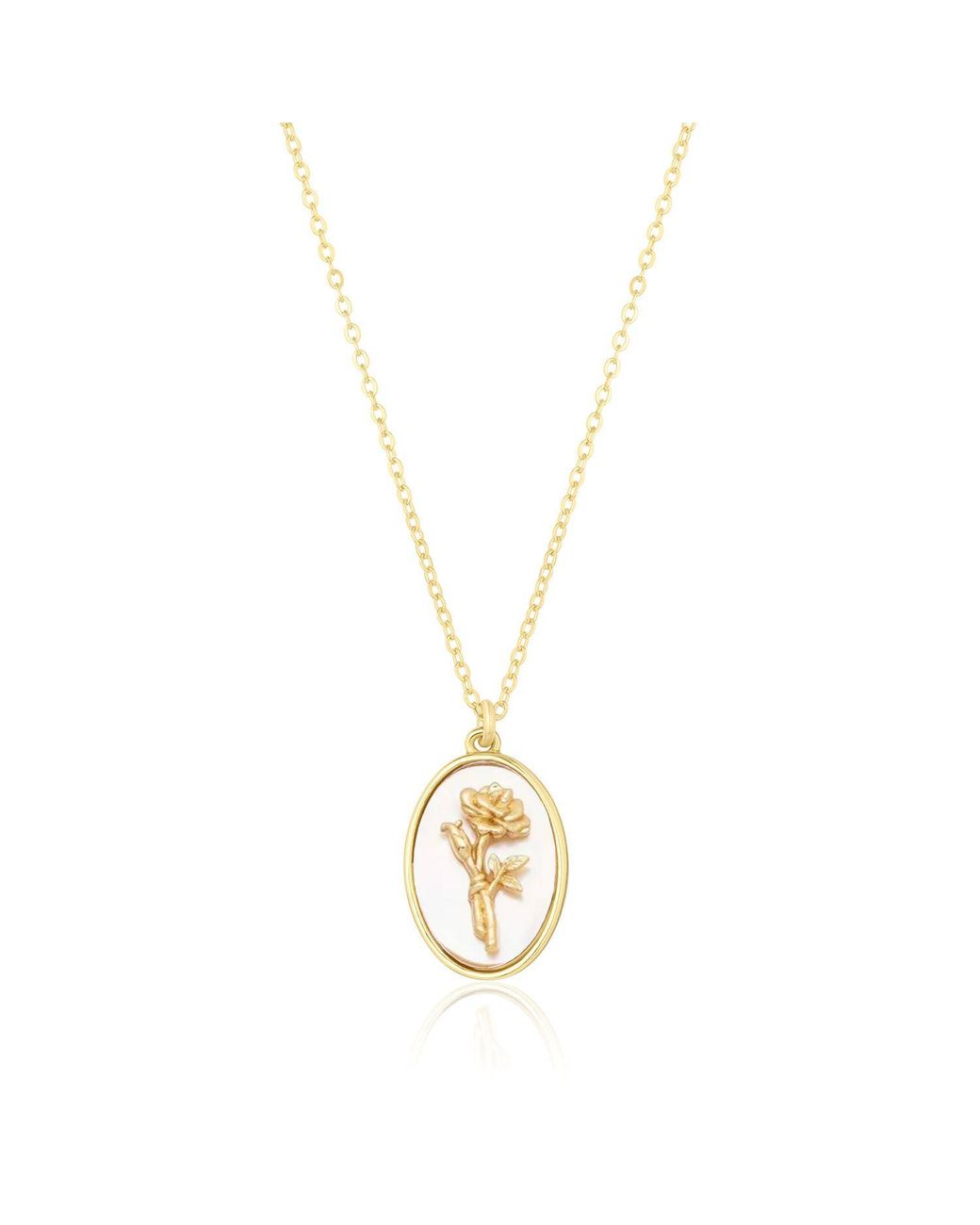 SET & STONES Metallic Katrina Birth Flower Necklace