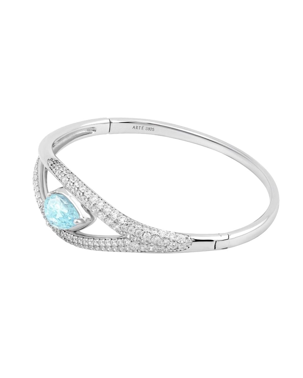 Arte Madrid Blue Sierra Pavé Contour Bangle
