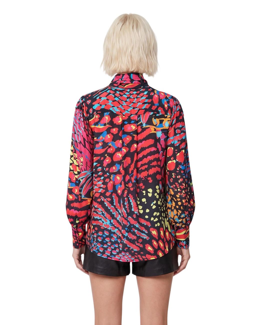 Any Old Iron Red Neon Animal Necktie Shirt