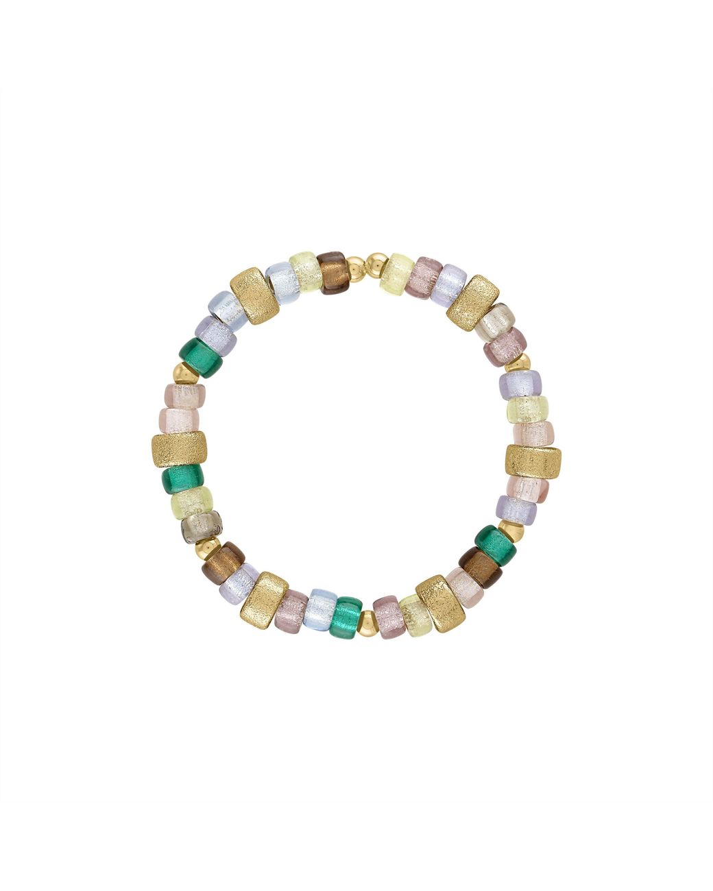 Olivia Le Metallic Gwen Glass Bead Bracelet
