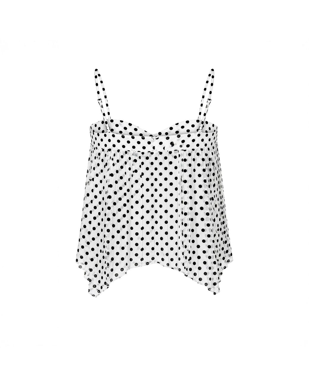 Herfetch Black Suspender Polka Top Multicolour