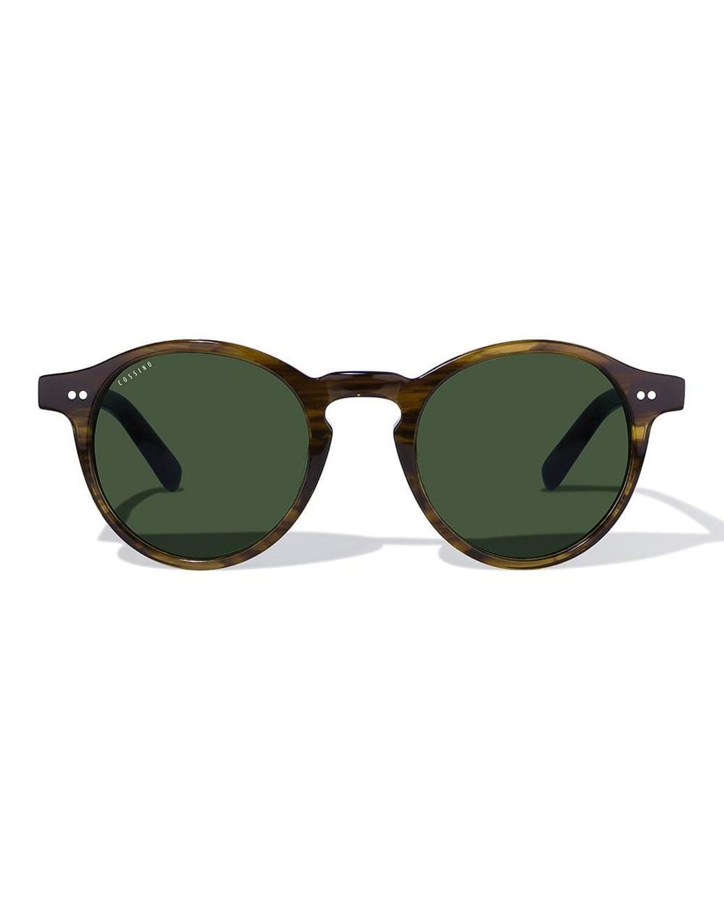 Cossimo Green Belize Redon Round Acetate Sunglasses for men