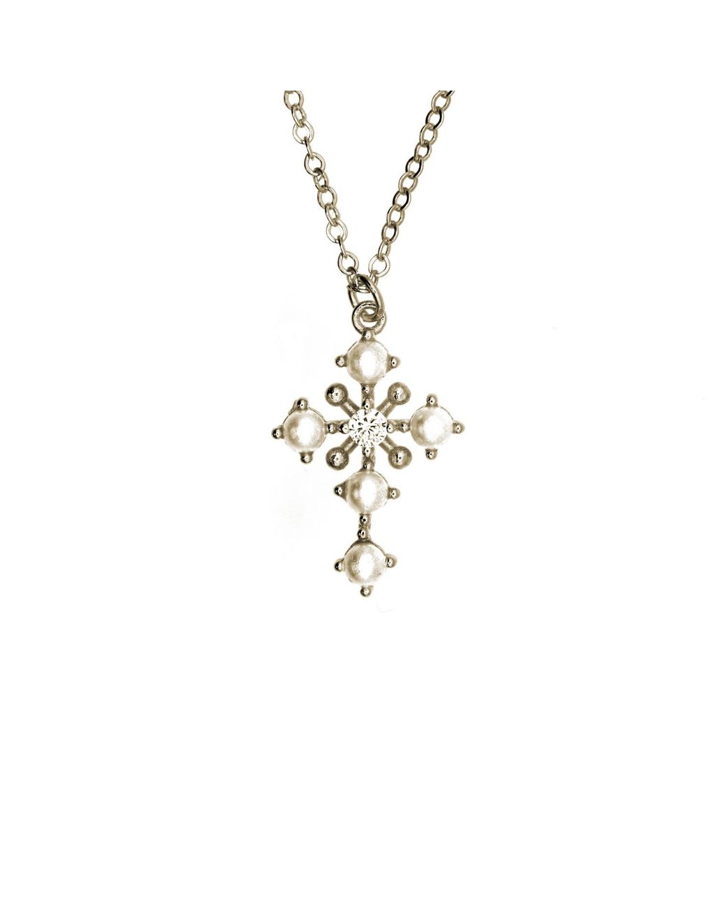 VicStoneNYC Fine Jewelry Metallic Natural Diamond And Pearl Necklace