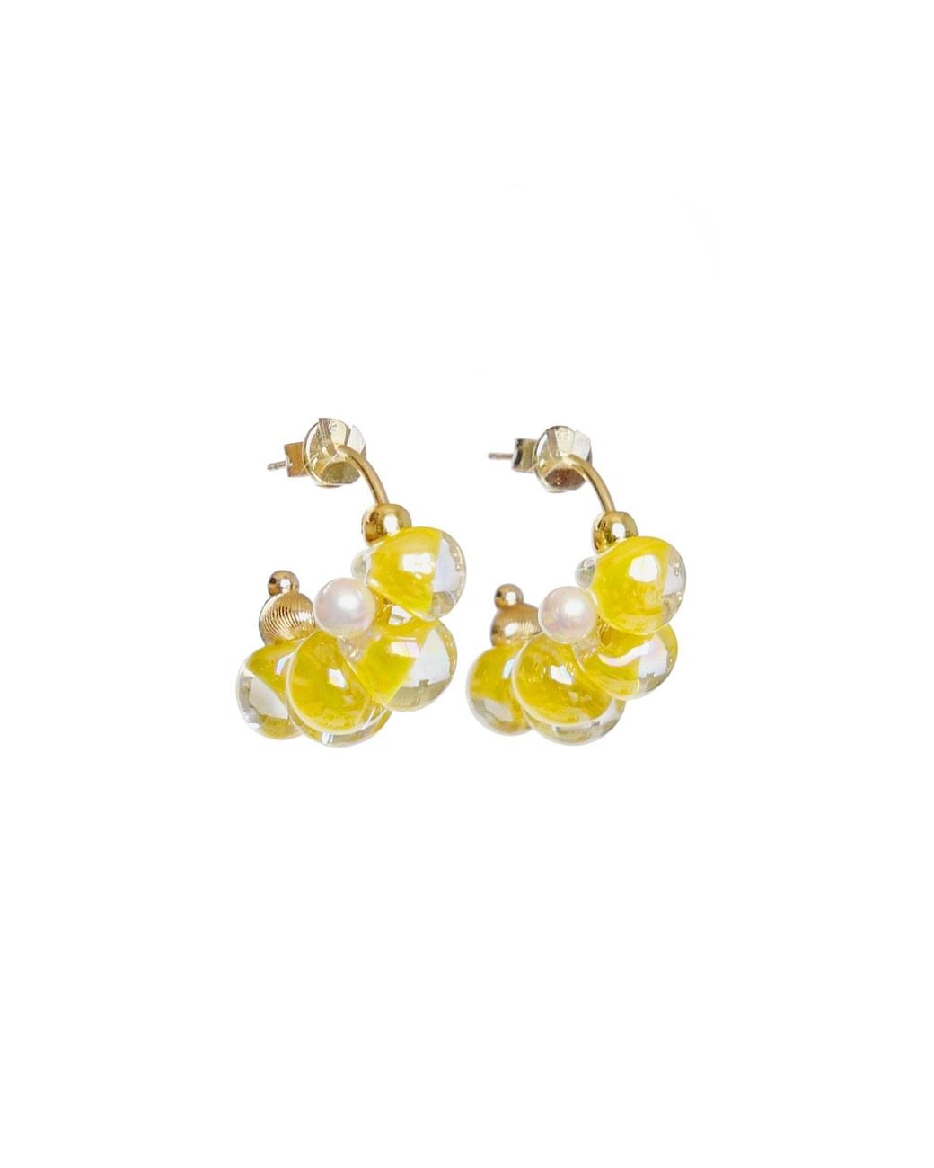 Malolo Jewelry Yellow Sea Foam Earrings Mini Lemon