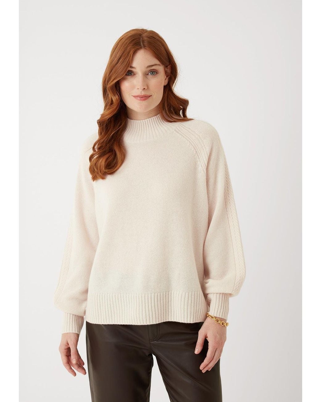 Loop Cashmere White Neutrals The Luxe Turtle Neck