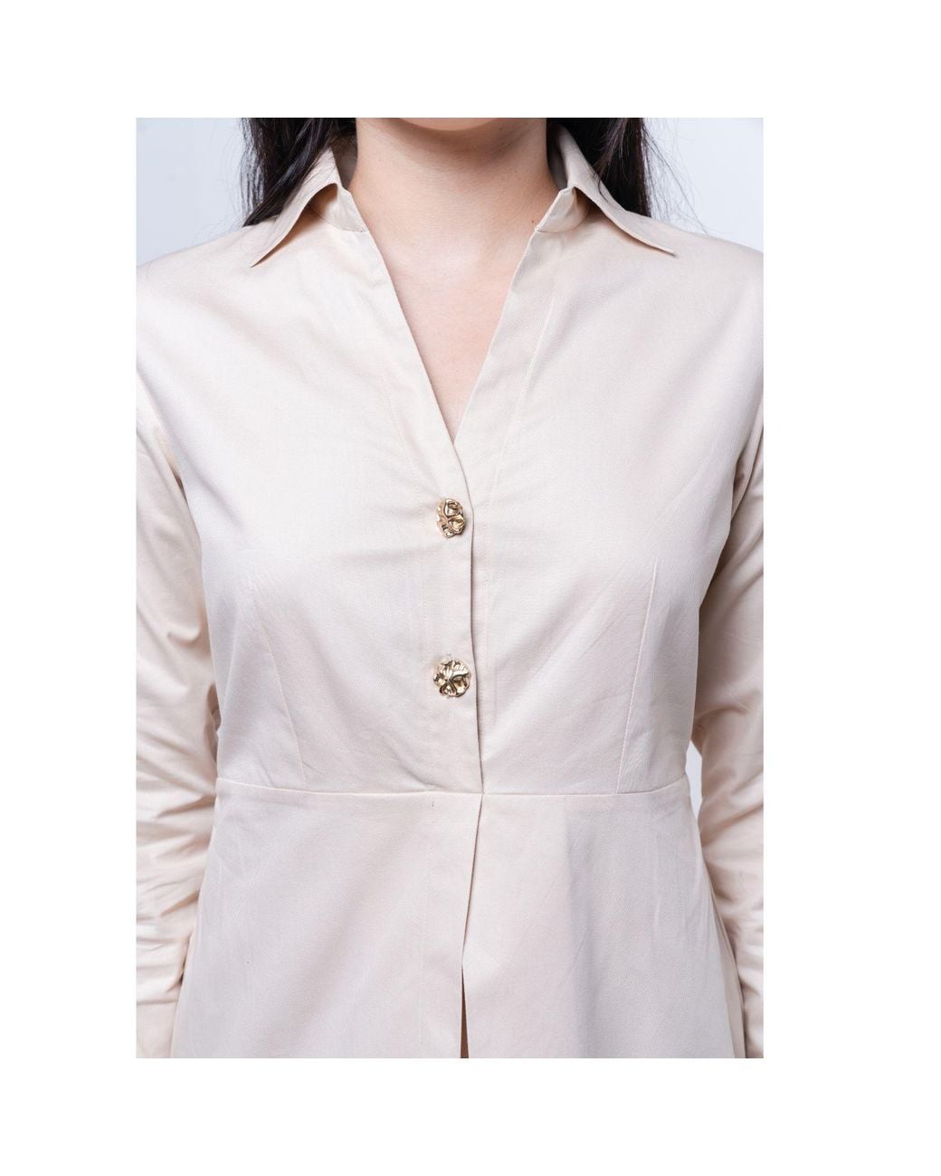 House of Gl Natural Neutrals Champagne Quartz Mini Dress