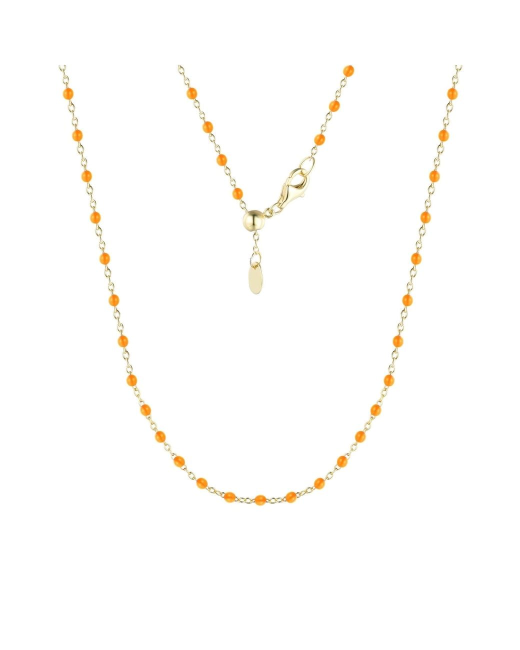 KAMARIA Metallic Enamel Beaded Chain Necklace