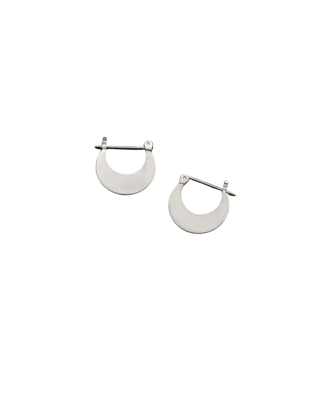 Zula Jewelry + Design Metallic Crescent Moon Huggie Earrings