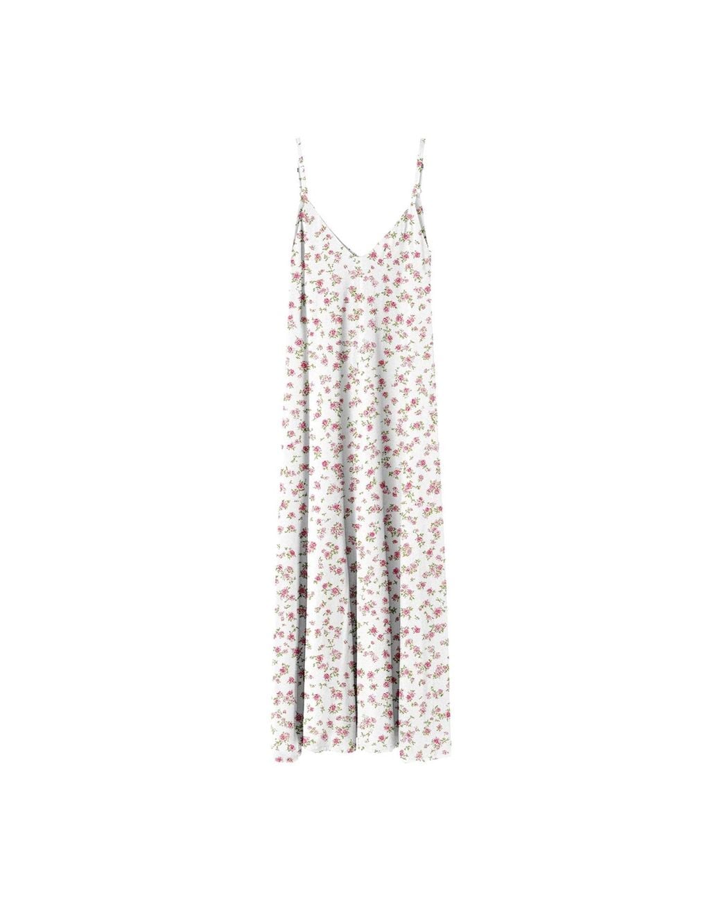 Aloha From Deer White Tiny Flowers Maxi Dress