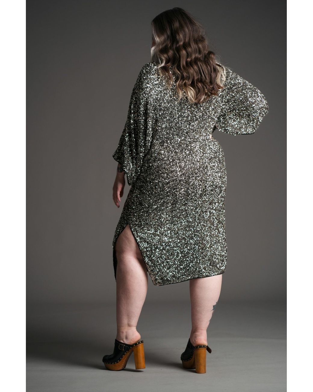 Little Lies Gray Lady Stardust Sequin Dress