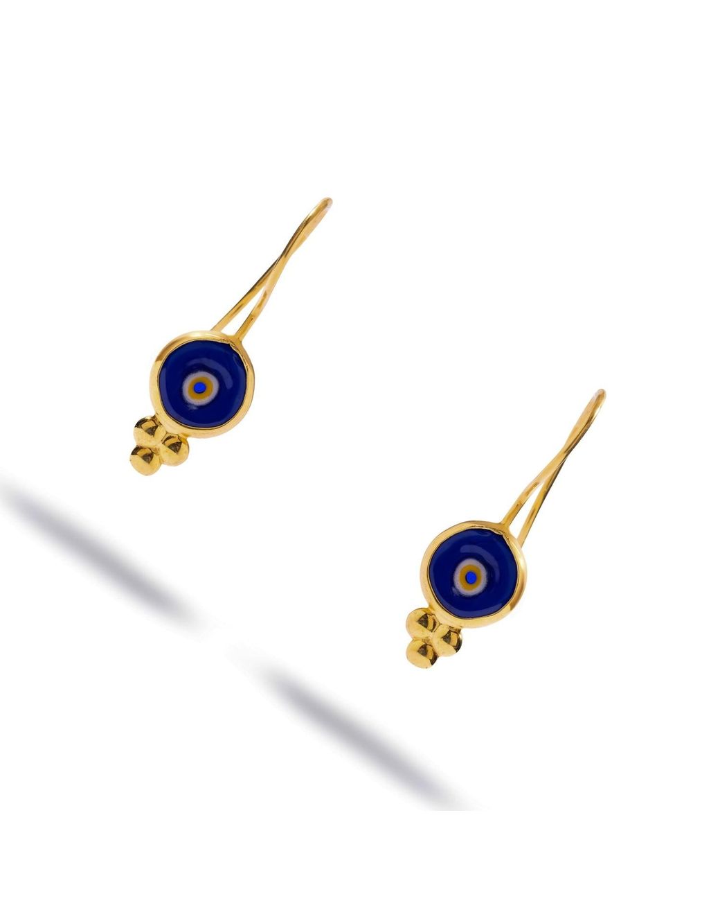 Ebru Jewelry Blue Watch Over Me Evil Eye Drop Earrings