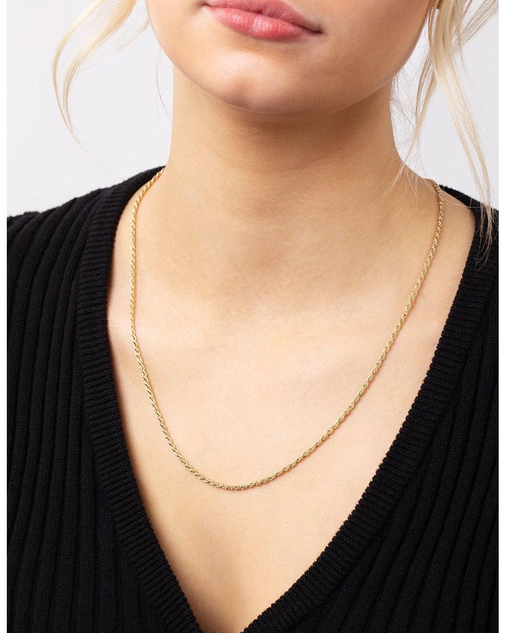Spero London Metallic Sterling Rope Chain Necklace
