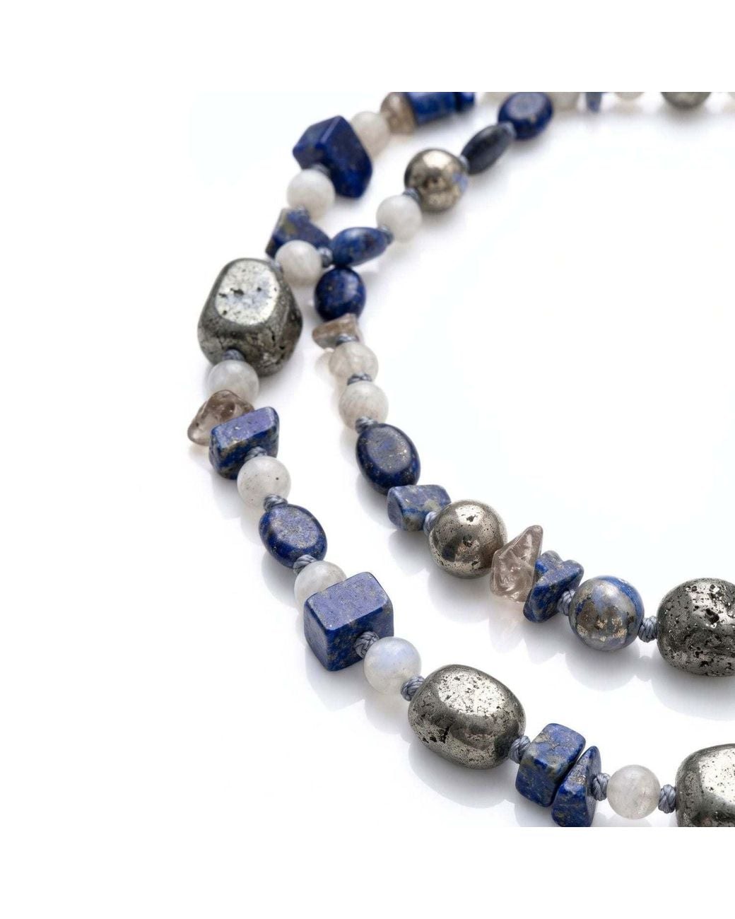 Jaredjamin Blue Lorelei Beaded Gemstone Necklace