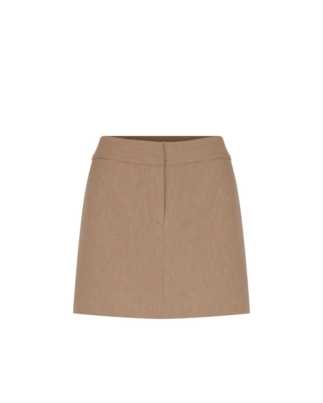 NAZLI CEREN Natural Marde A-line Mini Skirt In Almond Buff