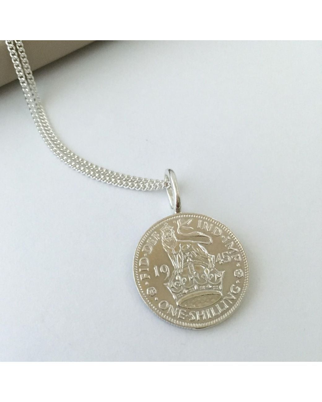 Katie Mullally Metallic British Shilling Coin & Chain for men