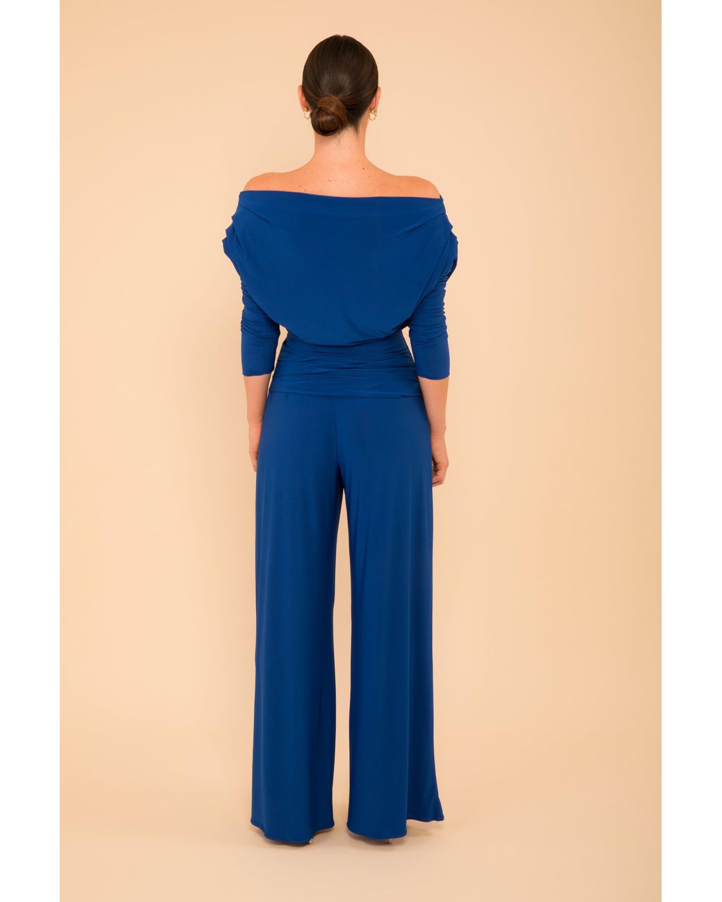 Atom Label Blue Carbon Jumpsuit With Sleeve