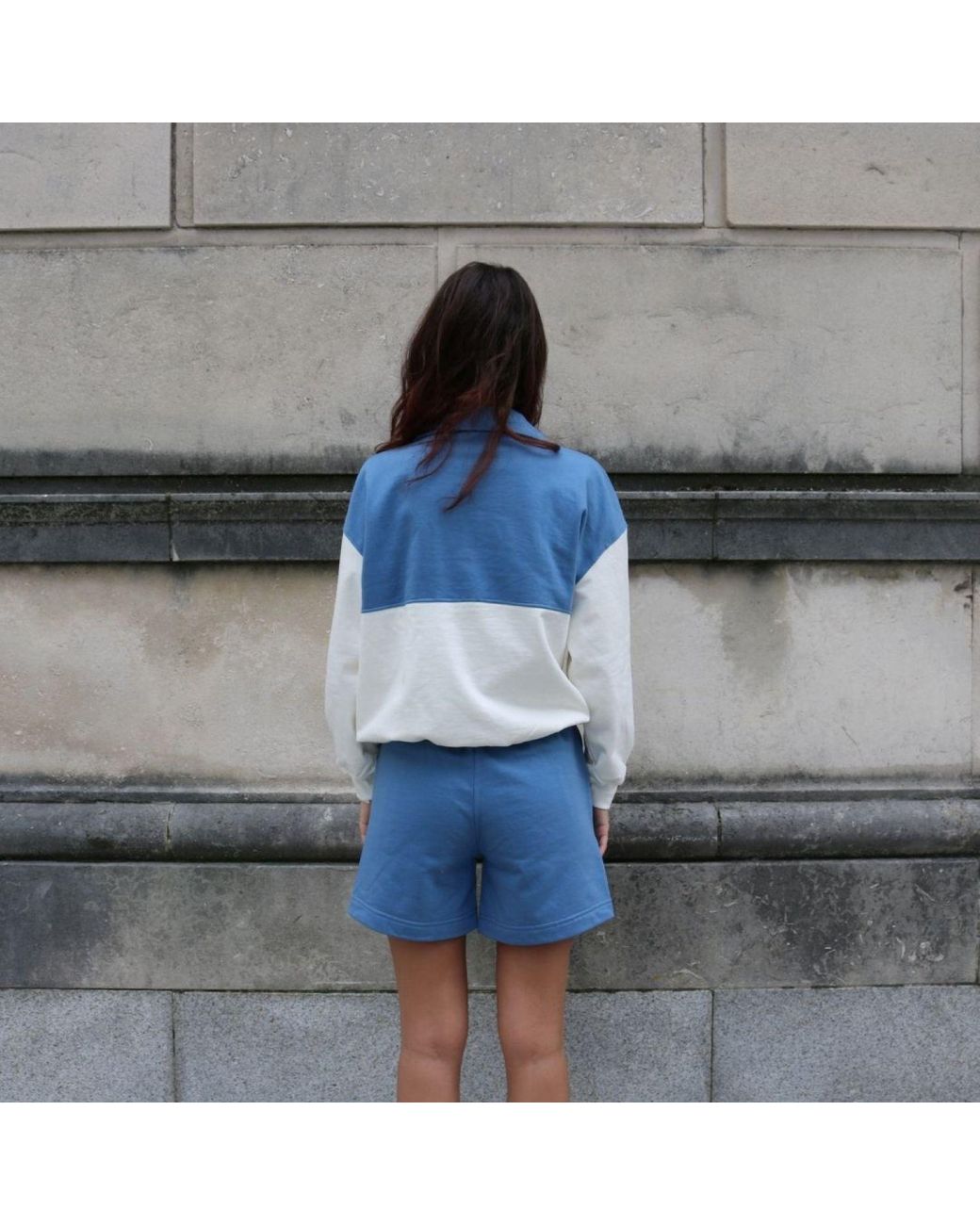 Mimhi Maison Blue Cotton Shorts