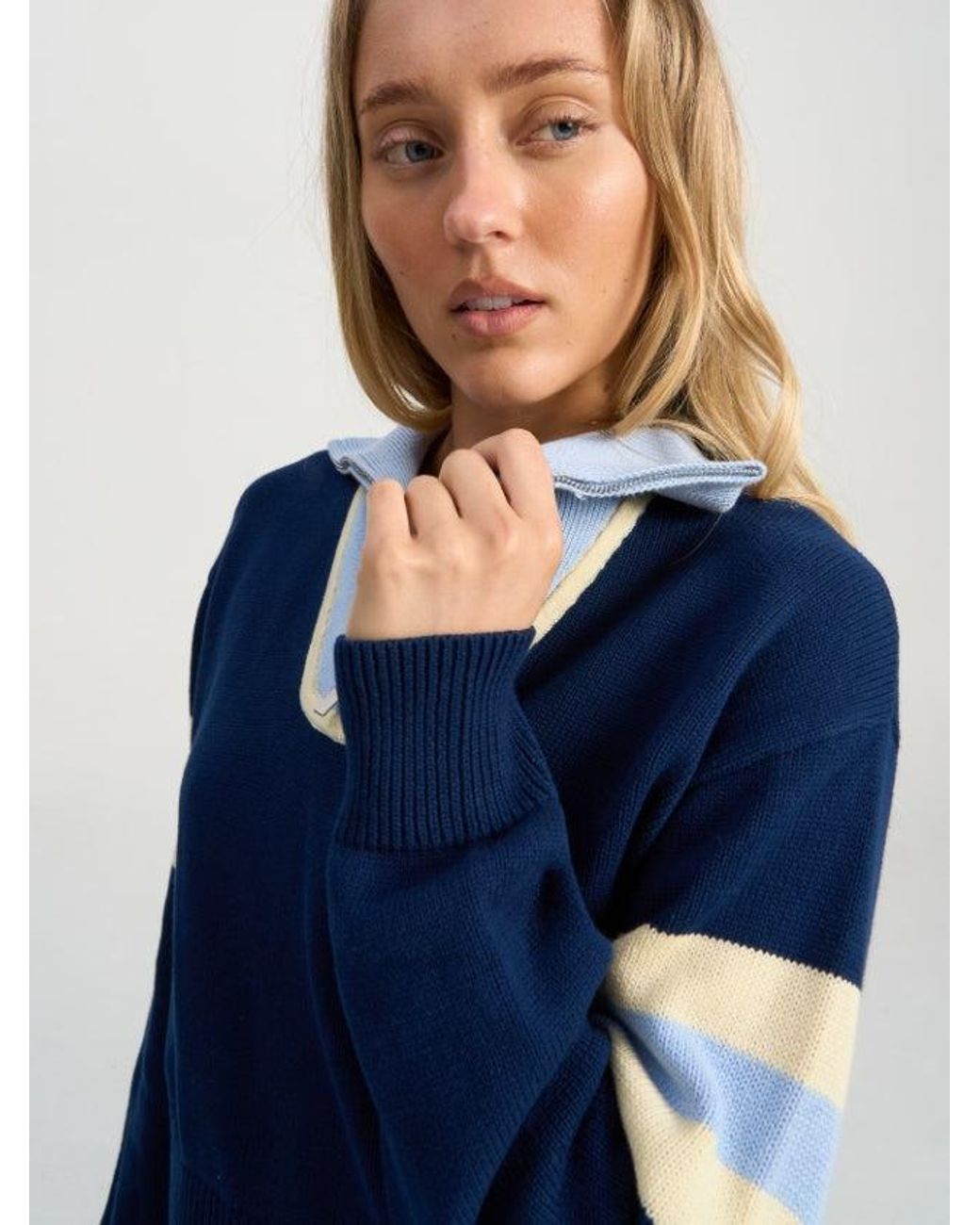 Bondi Active Blue Victory Zip Knit