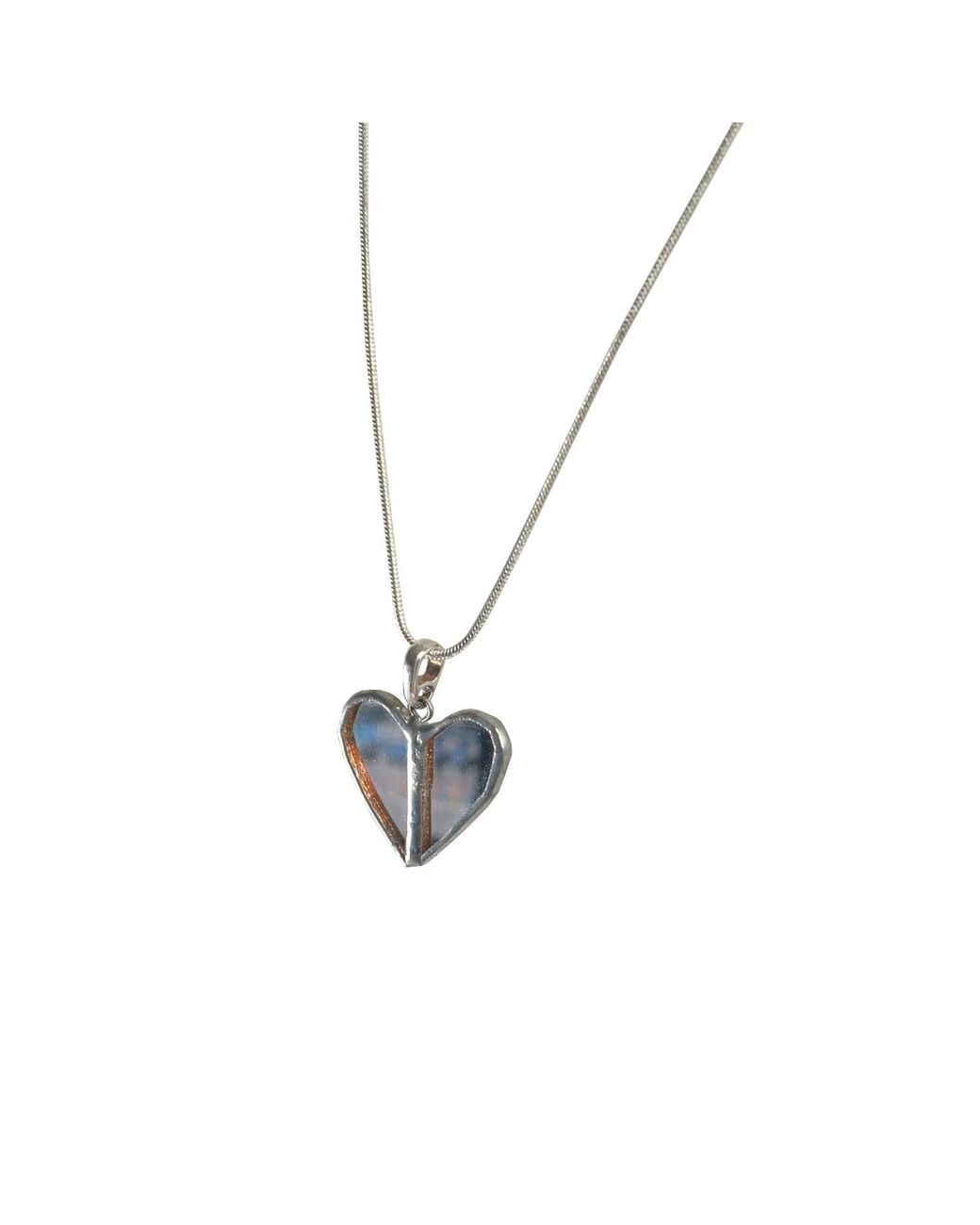 Laura Daili Metallic Neutrals Reflected Love Mirror Pendant