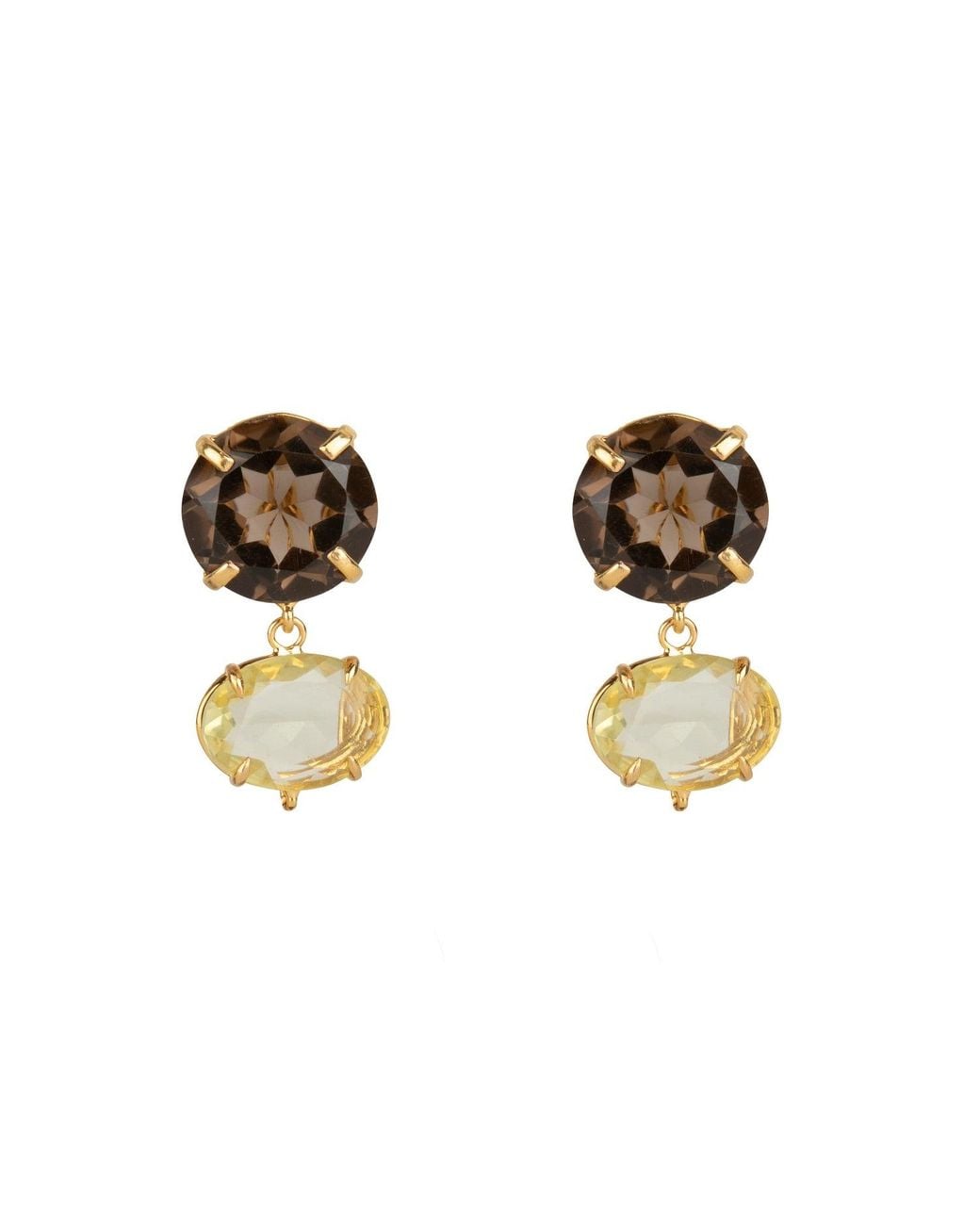 Bounkit Green Christa Earrings Clip On