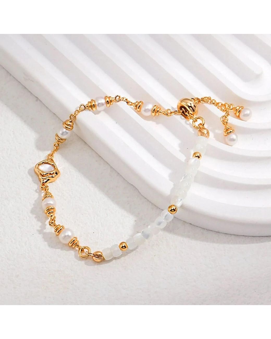 Angel Barocco Metallic Mother Shell Pearl Bracelet