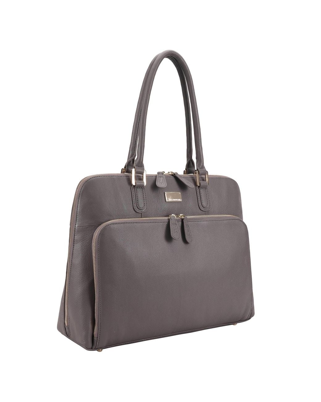 Paul Costelloe Gray Filton Leather Tote Bag
