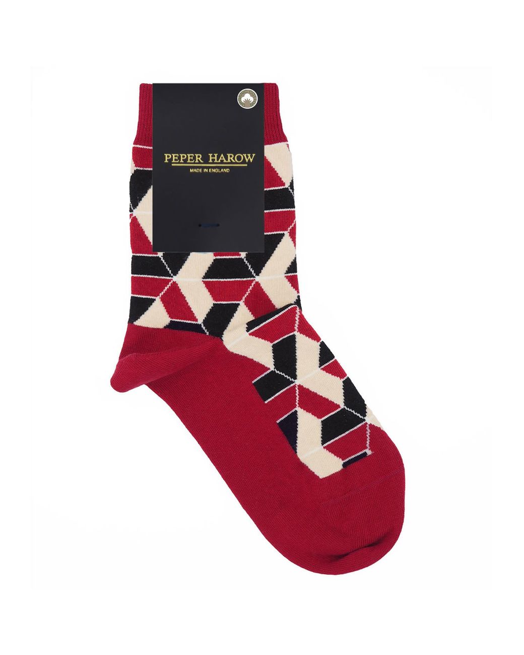 Peper Harow - Made in England Red Vertex Socks