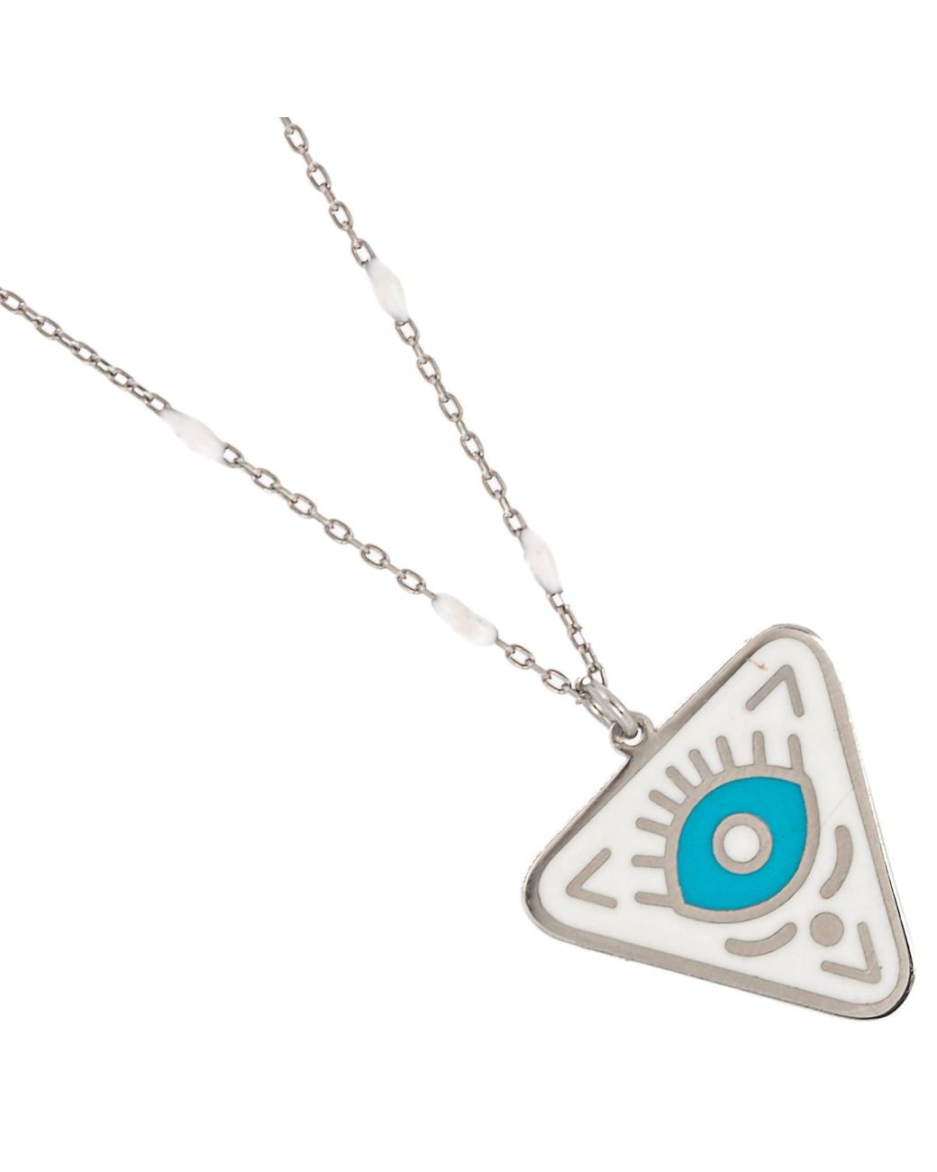 Ebru Jewelry Blue Calming Evil Eye Sterling Silver Necklace