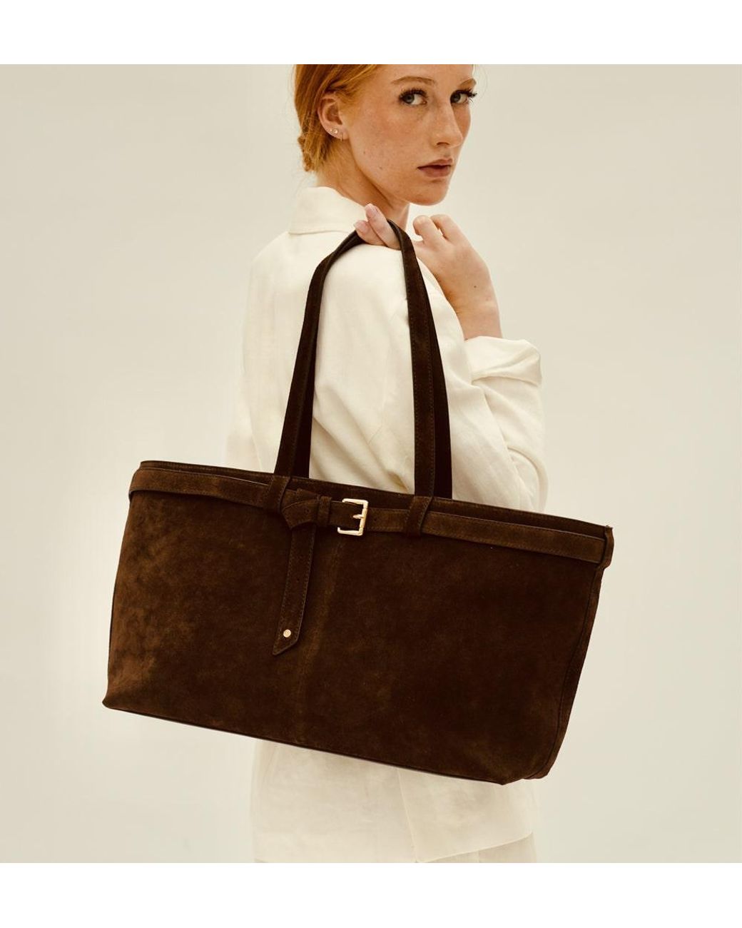 Apatchy London Brown The Esme Chocolate Suede Bag
